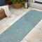 Jonathan Y Miles Modern Minimalist Radius Corner Solid Turquoise 2 ft. x 8 ft. Indoor/Outdoor Shaped Runner Rug SHP100F-28 - alternate 7