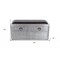 Homeroots 44in Black and Silver Genuine Leather and Metal Upholstered Storage Bench with Drawers 488864 - alternate 7
