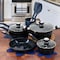 Oster Hawke 14 Piece Ceramic Nonstick Cookware Set in Dark Blue 141073.14RR - alternate 3