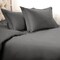Homeroots Charcoal King Cotton Blend 1200 Thread Count Washable Duvet Cover Set 528197 - alternate 5