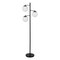 Jonathan Y Ellie 66" 3-Light Mid-Century Modern Metal LED Floor Lamp w/ Triple Frosted Globe Shades, Black/White JYL3087B - alternate 6