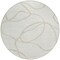 Homeroots 8' Ivory And Beige Round Abstract Washable Indoor Outdoor Area Rug 597489 - alternate 5