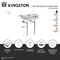 Kingston Brass 24" Solid Surface Console Sink with Brass Legs, 8-Inch, 3-Hole, Matte White/Matte Black KVPB3248SQA0 - alternate 3