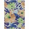 Homeroots 8' X 10' Navy Blue And Beige Floral Washable Indoor Outdoor Area Rug 610989 - alternate 5