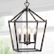 Jonathan Y Pagoda 12" 4-Light Classic Traditional Metal Cage Lantern LED Pendant, Oil Rubbed Bronze JYL7436A - alternate 9