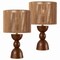 Jonathan Y Sherry 22" Bohemian Coastal Hourglass Totem Resin w/Hand-Woven Paper Rope Drum Shade LED Table, 2PK JYL5513B-SET2 - alternate 1