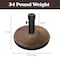Pure Garden Heavy Duty Resin and Cement 34 lb Outdoor Umbrella Base, Bronze 50-LG1210 - alternate 8