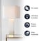 Jonathan Y Jeffrey 29" Metal/Marble LED Table Lamp, Brass Gold/White JYL5009A - alternate 5