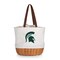 Picnic Time Family Of Brands NCAA Michigan State Spartans Coronado Canvas and Willow Basket Tote - Picnic Bag 203-00-187-354-0 - alternate 1