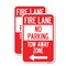 Signmission Fire Lane Tow-Away Zone with Left Arrow, 18'' X 24'' 2 Signs, Heavy Gauge Aluminum, 2PK A-1824-2PACK-23978 - alternate 1