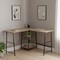 Homeroots 47" Taupe and Black L Shape Computer Desk 489989 - alternate 9