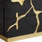 Homeroots 21" Gold And Black Wood Two Drawer Nightstand 491592 - alternate 3
