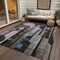 Homeroots 10' X 14' Brown Gray And Blue Geometric Washable Indoor Outdoor Area Rug 604499 - alternate 7