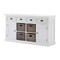 Homeroots 63in White Solid Wood Four Drawer Sideboard with Two Doors 388221 - alternate 1