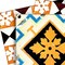 Homeroots 4" x 4" Snowflake and Diamond Peel and Stick Removable Tiles 400489 - alternate 2