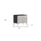 Homeroots 18" Dark Gray And Ivory Light Gray Two Drawer Nightstand 487331 - alternate 3