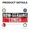 Signmission Now Serving Lunch, 18 Inch x 48 Inch, Vinyl Banner B-30765 - alternate 4