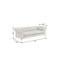 Homeroots 87" White Faux Leather Chesterfield Solid Wood Sofa 543943 - alternate 4