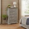 Homeroots 37" Gray Solid Wood Five Drawer Chest 524584 - alternate 7