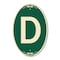 Signmission Letter D, 12 Inch X 18 Inch Architectural Oval, Heavy Gauge Aluminum A-OV-G-1218-22958 - alternate 1