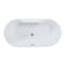 Kingston Brass 51" Acrylic Oval Double Ended Freestanding Tub with Drain, Glossy White/Brushed Nickel VT7DE512823C428 - alternate 1