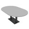 Skutchi Designs Racetrack Conference Table With Power Unit, 48 in W, 72 in L, Grey HAR-RAC-48X72-DOU.BK-U779-NA - alternate 1