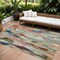 Homeroots 10' X 14' Green Teal Blue And Terra Cotta Abstract Washable Indoor Outdoor Area Rug 603130 - alternate 1