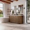 James Martin Vanities Brookfield 72 in. Double Vanity, Honey Oak w/ 3 CM Ethereal Noctis Silestone Top 547-V72-HNO-3ENC - alternate 4