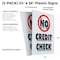 Signmission No Credit Check, Plastic Signs Only 24 Inch x 36 Inch, Corrugated Plastic, 2PK CSB-2436-2PACK-No Credit Check - alternate 2