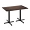 Flash Furniture 48" x 30" Tabletop, Seamless Surface Technology, Dark Brown, 22" x 30" Black Table Height X-Bases ST-REC3048-WBR-T2230-GG - alternate 1