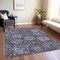 Homeroots 8' X 10' Purple And Black Damask Washable Indoor Outdoor Area Rug 609103 - alternate 5