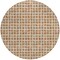 Homeroots 8' Orange Beige And Copper Round Geometric Washable Indoor Outdoor Area Rug 583314 - alternate 8