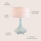 Jonathan Y Montreal 29" Glass/Acrylic LED Table Lamp, Ice Blue JYL2001A - alternate 8