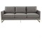 Leisuremod Lincoln Upholstered Velvet Sofa with Gold Frame, Light Grey LA83LGR - alternate 4
