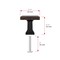Richelieu Hardware Mirabel Collection 1 1/4-in 32 mm Brushed Oil-Rubbed Bronze Transitional Square Cabinet Knob BP79532BORB - alternate 3
