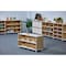 Beleduc By Playwell Palermo 41inx14in 2-Layer Shelf - Double-Sided, Fireproof White/Oak HPL, 32.6inH, Ages 3+ 846027 - alternate 4