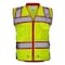 Dome75 Hi-Vis Heavy Duty Safety Vest MD Class ANSI/ISEA 107-2020 Class 2 , Reinforced Front Zipper 1 OV6124 - alternate 5