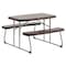 Flash Furniture Paige Easy-Fold Brown Folding Plastic Kids Outdoor Picnic Table and Benches - Commercial Grade RB-EBB-2432FD2-BR-GG - alternate 6