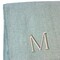 Homeroots 55" X 70" Sky Blue White Herringbone Cotton Blend M Initial Throw Blanket with Tassels Embroidery 680585 - alternate 5