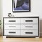 Homeroots 60" Gray And Black Wood Six Drawer Double Dresser 564667 - alternate 8