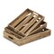 Homeroots 19in Brown Rectangular Wood Handmade Tray With Handles 483316 - alternate 4