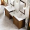James Martin Vanities Bellshire 96" Dual Vanity Set w/24" Make-Up Counter, Honey Oak w/Sgl Hole 3 cm White Zeus Silestone 660-VMC96-HNO-1WZ - alternate 4