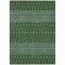 Homeroots 3' X 5' Olive Green And Blue Tribal Washable Indoor Outdoor Area Rug 582578 - alternate 7
