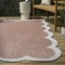 Jonathan Y Alice Classic Cottage Two-Tone Scalloped Light Rose/Cream 4 ft. x 6 ft. Shaped Area Rug SHP103B-4 - alternate 5