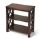 Homeroots 25" Dark Brown Two Tier Standard Bookcase 389560 - alternate 5