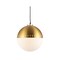 Jonathan Y Remy 15.75" Adjustable Iron/Glass Art Deco Mid-Century Globe LED Pendant, Brass Gold JYL9531A - alternate 1