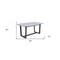 Homeroots 40" X 72" X 30" Marble Gray Oak Wood Marble Dining Table 347363 - alternate 3