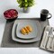 Gibson Home Soho Lounge 16 Piece Soft Square Stoneware Dinnerware Set in Grey Matte 94851.16 - alternate 5