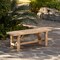 Vintiquewise 46'' Wooden Bench Farmhouse Entryway Organizer Retro Rustic Accent Seat Natural Wood Armless QI004773-48 - alternate 9