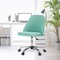 Yssoa Simple Deluxe Armless Office Desk Chair, Modern Cute Swivel Vanity Chair Comfy Home Office Chairs w 3A88HKCHAIROFFICEGRN01 - alternate 1